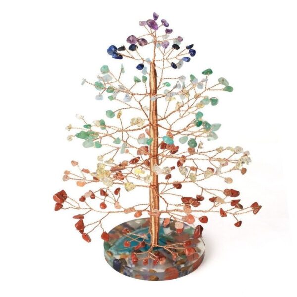 arbre de vie des 7 chakras en pierres naturelles