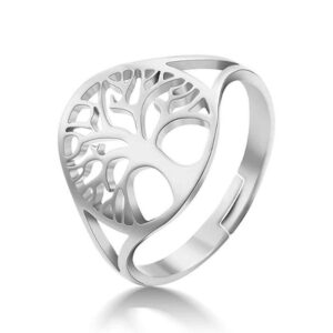 bague arbre de vie acier