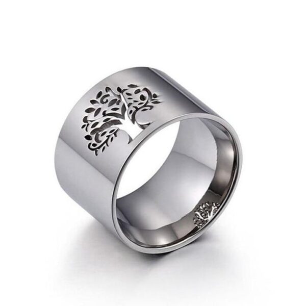 bague arbre de vie argenté
