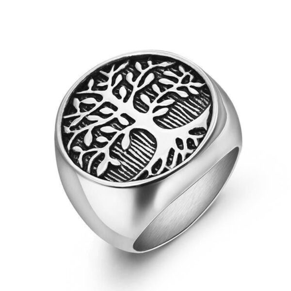 bague arbre de vie chevalière argent