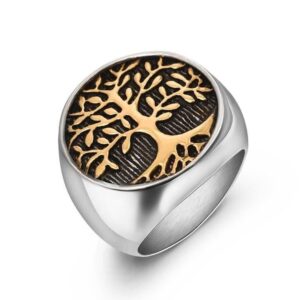 bague arbre de vie chevalière homme