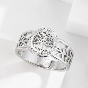 bague arbre de vie chic argenté