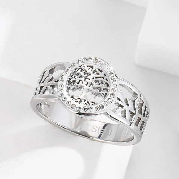 bague arbre de vie chic argenté