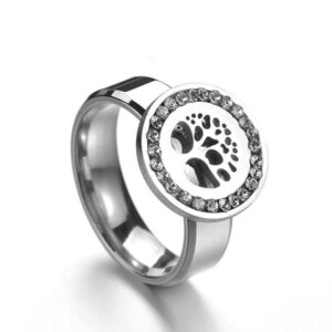 bague arbre de vie médaille argent