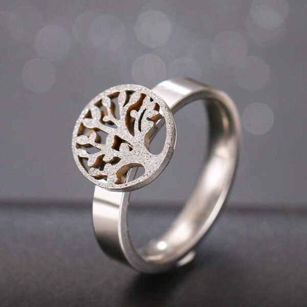 bague arbre de vie plaqué argent
