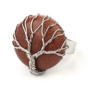 bague arbre de vie sable marron
