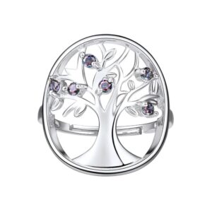 bague arbre de vie topaze en argent sterling 925