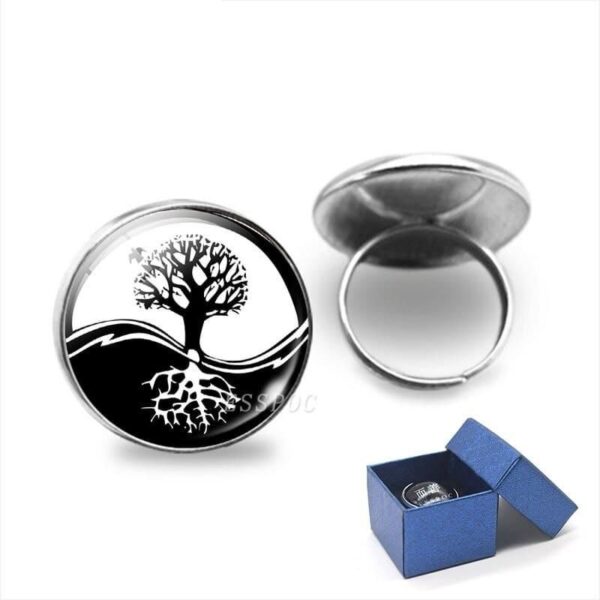 bague arbre de vie ying et yang
