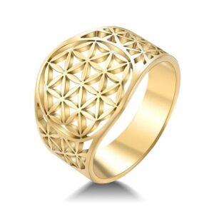 bague fleur de vie or
