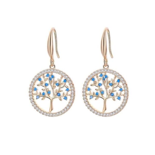 boucles d’oreilles arbre de vie chic or