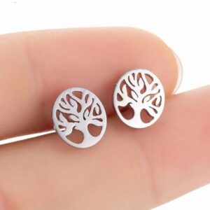 boucles d'oreilles clou arbre de vie