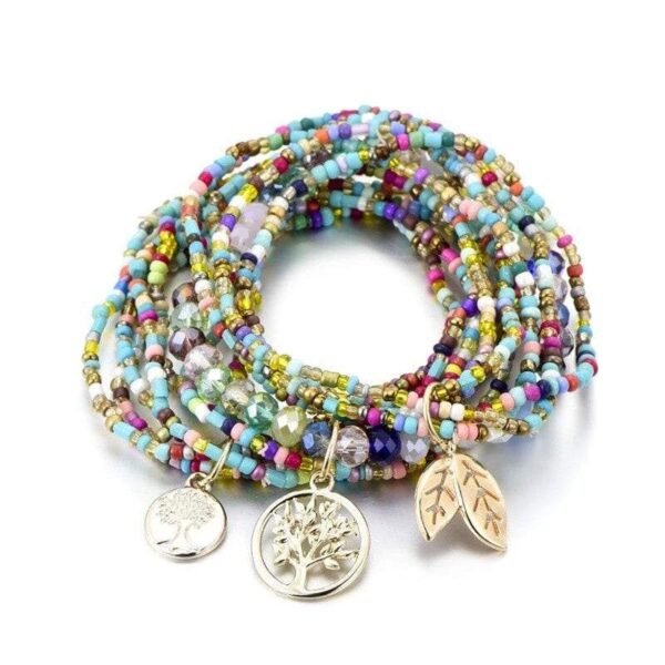 bracelet arbre de vie bohème multicolore