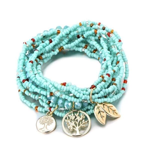 bracelet arbre de vie bohème turquoise