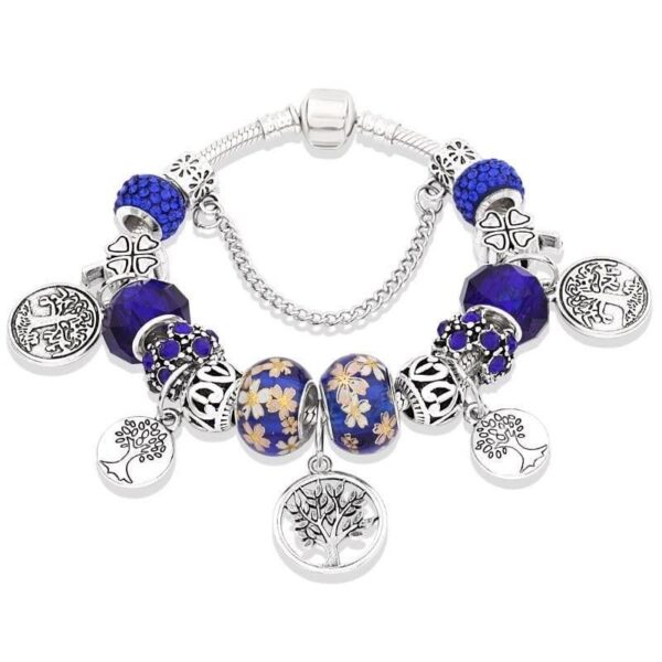 bracelet arbre de vie fantaisie bleu foncé