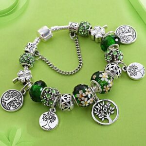 bracelet arbre de vie fantaisie vert