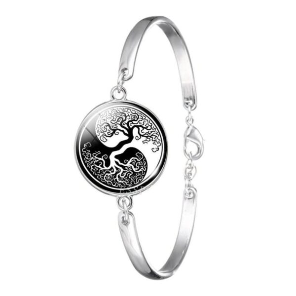 bracelet arbre de vie noir et blanc
