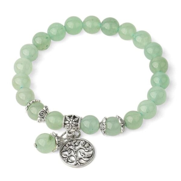 bracelet arbre de vie pierre aventurine verte