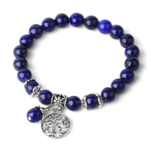 bracelet arbre de vie pierre lapis-lazuli