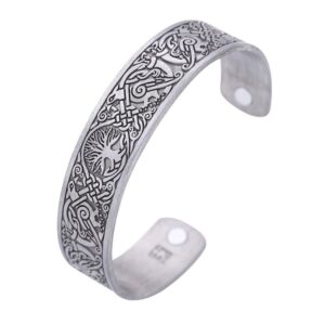 bracelet manchette arbre de vie yggdrasil