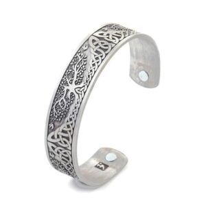 bracelet manchette viking arbre de vie
